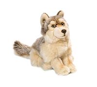 WWF - Peluche Loup - Peluche Réaliste avec de Nombreux Détails Ressemblants - Douce et Souple - Normes CE - Hauteur 25 cm