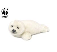 WWF - Peluche Bébé Phoque - Douce et Souple - Couleur Crème - Normes CE - Hauteur 24 cm
