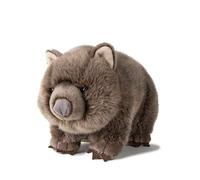 WWF Peluche Wombat (28 cm), en Peluche réaliste, Super Douce, conçue pour câliner et Aimer, Lavable à la Main, Gris