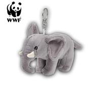 WWF Pendentif en Peluche Éléphant (15cm) Porte-Clés Animaux Tissu Afrique