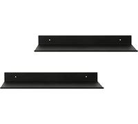 WWFAN WDX- Étagère rectangulaire de Salle de Bain Noire Miroir étagère Avant Espace Aluminium Mat étagère de Rangement de Salle de Bain 30/40 cm Commodité (Size : 16 inch)