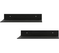 WWFAN WDX- Étagère rectangulaire de Salle de Bain Noire Miroir étagère Avant Espace Aluminium Mat étagère de Rangement de Salle de Bain 30/40 cm Commodité (Size : 12 inch)