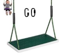 WWFFEN Balançoire de Jardin - Antidérapante - en Caoutchouc Souple épais - avec Corde réglable (130 à 200 cm) - Convient pour Aire de Jeux extérieure, vert/270 kg