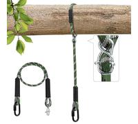 WWFFEN Corde de balançoire extérieure, Suspension pour balancelle d'arbre Fixation hamac Corde réglable, Sangle de hamac pour Aire de Jeux balançoire de Camping,Peut Supporter 453kg (120cm, 1 pièce)
