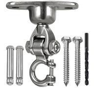 WWFFEN Crochet de balançoire Rotatif à 360° en Acier Inoxydable - Crochet de Plafond - Suspension pour Fauteuil Suspendu avec roulement-Poutres en Bois - Plafond en béton - Hamac-Charge maximale680kg