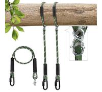 WWFFEN Sangle de hamac de 2 pièces,120cm sont rétractables et réglables Corde balançoire Suspendue Chaise matériau Polyester Corde pour balançoire extérieure Camping hamac (diamètre 12mm,453 kg)