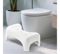 WWFFEN Tabouret de salle de bain pour adulte - Avec base antidérapante - Ergonomique - 18 cm - Aide rapidement à lutter contre les hémorroïdes, la constipation, les ballonnements, la santé intestinale