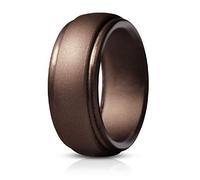 WWHATE Bague de mariage en silicone pour homme, courbe intérieure respirante, bande de fiançailles en caoutchouc pour homme pour entraînement Crossfit, Gel de silice