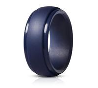 WWHATE Bague de mariage en silicone pour homme, courbe intérieure respirante, bande de fiançailles en caoutchouc pour homme pour entraînement Crossfit, Gel de silice