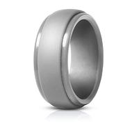 WWHATE Bague de mariage en silicone pour homme, courbe intérieure respirante, bande de fiançailles en caoutchouc pour homme pour entraînement Crossfit, Gel de silice