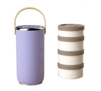 WWHJR Boîte à benos isotherme en acier inoxydable 304 empilable portable anti-fuite pour une utilisation en extérieur Boîte à déjeuner portable anti-fuite