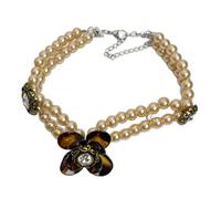 WWHJR Collier en cristal texturé avec motif léopard - Polyvalent - Cadeau de jour comme de nuit - Chaîne de clavicule pour filles élégantes - Bijoux imprimés animaux pour séance photo, taille unique