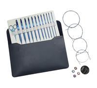 WWHJR Ensemble de crochets tunisiens 3 mm-10,0 mm, aiguilles à tricoter circulaires interchangeables avec sac de rangement, outil de tricotage, crochet afghan amovible, crochet tunisien