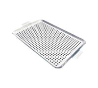 WWHJR Ensemble de grilles de barbecue fonctionnelles en acier inoxydable avec plaque perforée et poignée pour griller des légumes, poissons, poissons