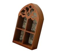 WWHJR Étagère murale flottante en bois sculpté avec précision pour décoration de maison, inspiration mystérieuse, design multicouche en cristal, présentoir mural en bois multicouche, support de
