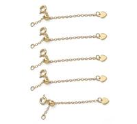 WWHJR Lien d'extension de bijoux en laiton robuste avec chaîne de longueur réglable - Fermoir mousqueton - Accessoire de bijoux - Décoration quotidienne