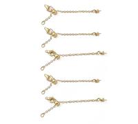 WWHJR Lien d'extension de bijoux en laiton robuste avec chaîne de longueur réglable - Fermoir mousqueton - Accessoire de bijoux - Décoration quotidienne