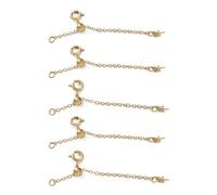 WWHJR Lien d'extension de bijoux en laiton robuste avec chaîne de longueur réglable - Fermoir mousqueton - Accessoire de bijoux - Décoration quotidienne