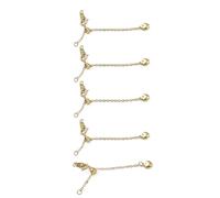 WWHJR Lien d'extension de bijoux en laiton robuste avec chaîne de longueur réglable - Fermoir mousqueton - Accessoire de bijoux - Décoration quotidienne