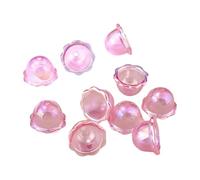 WWHJR Lot de 10 pendentifs élégants en acrylique avec cloches et pétales de fleurs pour bijoux et projets d'artisanat, taille unique, Comme décrit, Comme décrit.