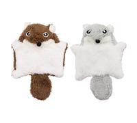 WWHJR Lot de 2 jouets d'interaction en peluche pour chats avec son de papier froissé et jouet de dentition doux pour divertissement en intérieur