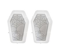 WWHJR Lot de 2 moules en silicone en forme de citrouilles d'Halloween en forme de chauve-souris pour béton et résine époxy