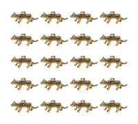 WWHJR Lot de 20 breloques léopard en alliage pour la fabrication de bijoux faits à la main - Pendentifs animaux pour colliers et bracelets, porte-clés - Pendentif léopard
