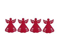 WWHJR Lot de 4 porte-couverts de Noël rouge pour couverts de Noël 17,8 x 13,5 cm