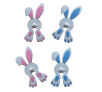 WWHJR Lot de 4 porte-couverts de Pâques en forme de lapins pour ustensiles de cuisine