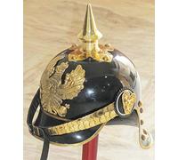WWI&II German Prussian PICKELHAUBE Helmet Brass Accents Imperial Officer Spike Helmet