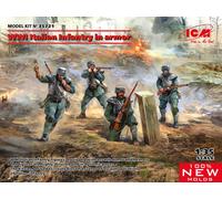 WWI Italien Infantry En Armor (100% New Moules ) 1:3 5 Plastique Model Kit Icm
