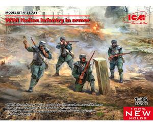 WWI Italien Infantry En Armor (100% New Moules ) 1:3 5 Plastique Model Kit Icm