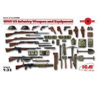 WWI US Infantry Weapon Et Equipment 1:3 5 Plastique Model Kit Icm