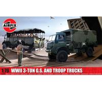AIRFIX - - A03306A - Wwii 3 Tonnes 4X4 Service Général et Camions de Troupes Kit de Modélisme en Plastique