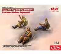 Icm - Wwii Axis Pilots In The Cockpit German, Italian, Japanesemaquette Figurine Wwii Axis Pilots In The Cockpit German, Italian, Japanese 1/32ème Icm 32111 Maquette Char Promo Figurine Miniature