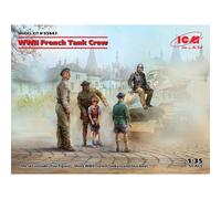 Wwii French Tank Crewmaquette Figurine Wwii French Tank Crew |icm|35647| 1:35 Ma