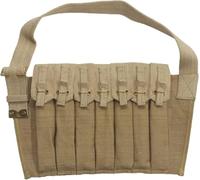 WWII Sten Gun Seven Pocket Magazine Bandolier Reproduction- Khaki