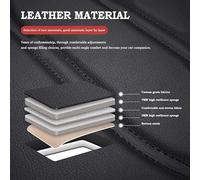 WWITH 2Pcs Housse Siege Voiture pour Alfa Romeo Giulia GTA/GTAm, Imperméable Résistant À l'usure Cuir Protection Siège Ensemble Housses Avant,A/All Black