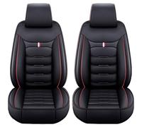 WWITH 2Pcs Housse Siege Voiture pour Hyundai Accent| Bayon | Custo | Elantra | Exter | Grandeur |, Imperméable Résistant À l'usure Cuir Protection Siège Ensemble Housses Avant,B/Black Red