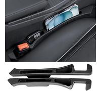 WWITH 2Pcs Remplissage Siège Voiture pour Audi A6 S6 Sedan Avant C6 C7 C8, Auto Bande Anti-Fuite Gap Filler Latérale Compartiment Rangement Accessoires,A Black
