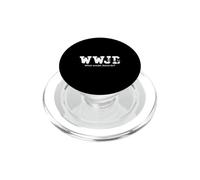 WWJD What Would Jesus Do - Religion chrétienne - Abrasion PopSockets PopGrip pour MagSafe