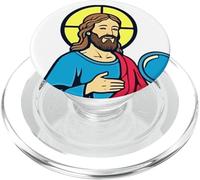 WWJT : Qu'est-ce Que Jésus lancerait Un Disque de Golf ? Jésus Treesus Sauve PopSockets PopGrip pour MagSafe