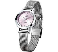 WWOOR Montre analogique à quartz étanche pour femme, rose, Mode