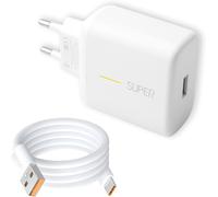 Wwp-65w Chargeur Rapide Pour Oppo, Chargeur Usb C 65w Avec Câble 1m Pour Oppo Supervooc Charge Pour Reno8 T Find N2 Flip X5 Pr-O X5 Lite X3 Neo X3 Pro Reno7 Pro 6 X2 A54 A54 A57 Oneplus 11 10t Realme