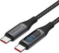 Wwp-Câble De Charge Usb-C Vers Usb-C Avec Affichage Intelligent, 2m/6.6ft De Long, Puce E-Marker, Charge De 100w Et Vitesses De Transfert De 480mbps, Pour Smartphones, Tablettes (Cb-C2c2)
