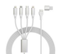 Wwp-Câble De Chargement Usb C À Multi Pour Appareils Multiples [Certifié Apple Mfi], 10-Pied Usb A/Type C À Lightning*2+Type C+Micro Usb Connector Cordon De Chargement Universel Pour Android/Iphone