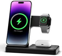 Wwp-Chargeur Induction Pour Iphone 3 En 1: Station De Charge Pour Iphone 16e 16 15 14 13 12 11 Pro Max Pour Apple Watch Series 10 À 2 Se Ultra Pour Airpods Pro 2 3 4, Chargeur Sans Fil Pour Bureau Ma