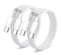 wwp-iPhone 15 16 Câble USB C 2M/Lot de 2, Cable USB C Charge Rapide pour iPhone 16 Pro Max/16 Plus/15 Pro Max/15,iPad Pro/Air/Mini 7 6, Nylon 60W Cable Chargeur i-Phone 15 16 Câble Type C Cordon USBC