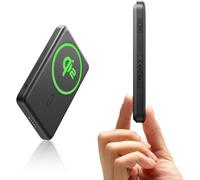 Wwp-Pack De Batterie Magsafe Certifié Qi2, Chargeur Portable À Charge Rapide 5 000 Mah 15 W Avec Béquille, Banque Externe Ultra-Compacte De 0,55 Po, Câble Usb-C Pour Iphone 16/15/14/13/12, Noir