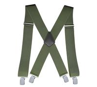 WWPMNQD Bretelles pour hommes Bretelles for hommes, cintres for pantalons en cuir, bretelles robustes for(Green)